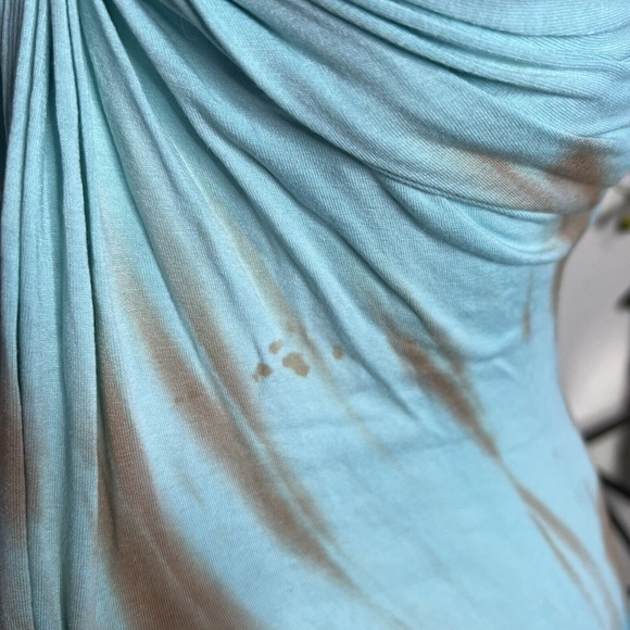 Sky Collection blue tie dye halter maxi Dress w/Turquoise Beading S - Picture 7 of 12